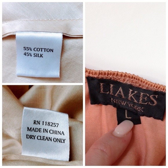 Lia Kes NY | Sexy Silk Peach & Cream Slip Dress - Picture 8 of 8